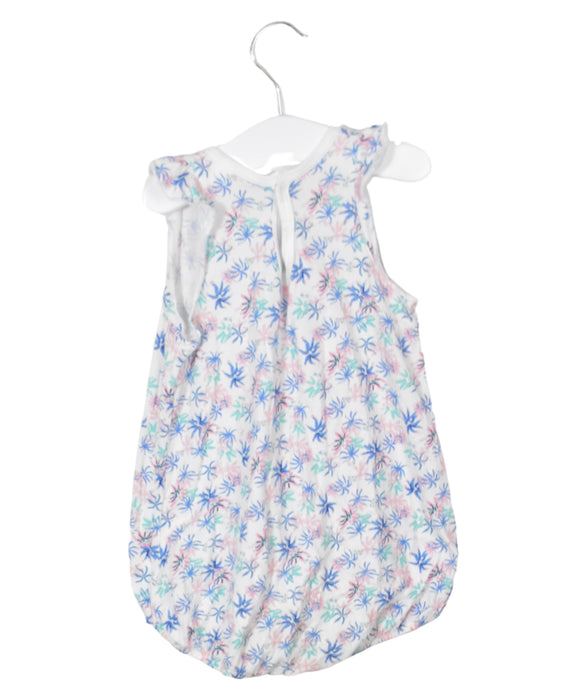 A White Bodysuits from Petit Bateau in size 18-24M for girl. (Back View)