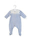 A Blue Long Sleeve Jumpsuits from Petit Bateau in size 0-3M for boy. (Front View)