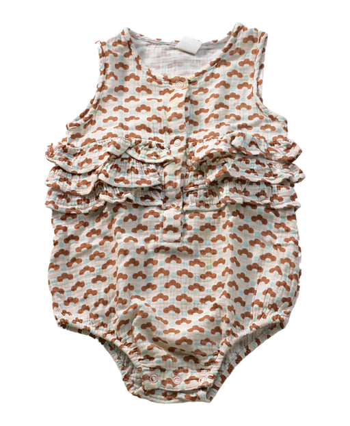 A Brown Long Sleeve Bodysuits from Seed in size 12-18M for girl. (Front View)