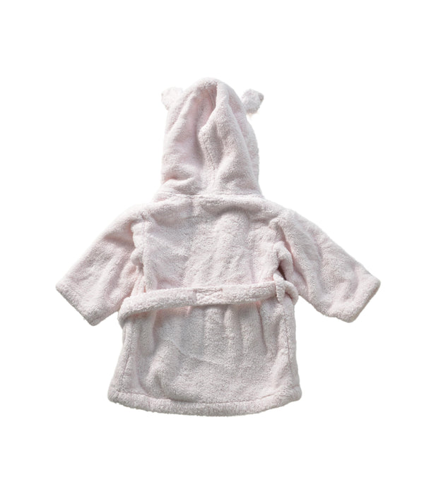 A Pink Bathrobes from The Little White Company in size 3-6M for girl. (Back View)