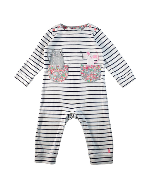 A Navy Long Sleeve Jumpsuits from Joules in size 12-18M for girl. (Front View)