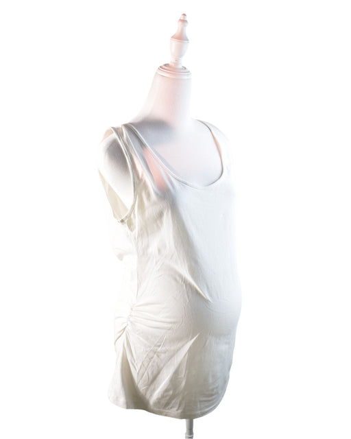 A White Sleeveless Tops from Ripe in size L for maternity. (Front View)