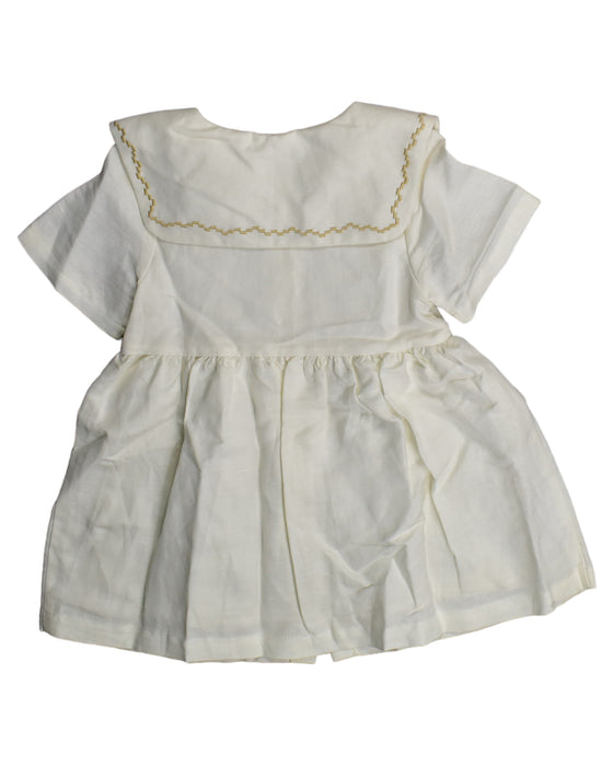 A White Short Sleeve Dresses from Gingersnaps in size 12-18M for girl. (Back View)