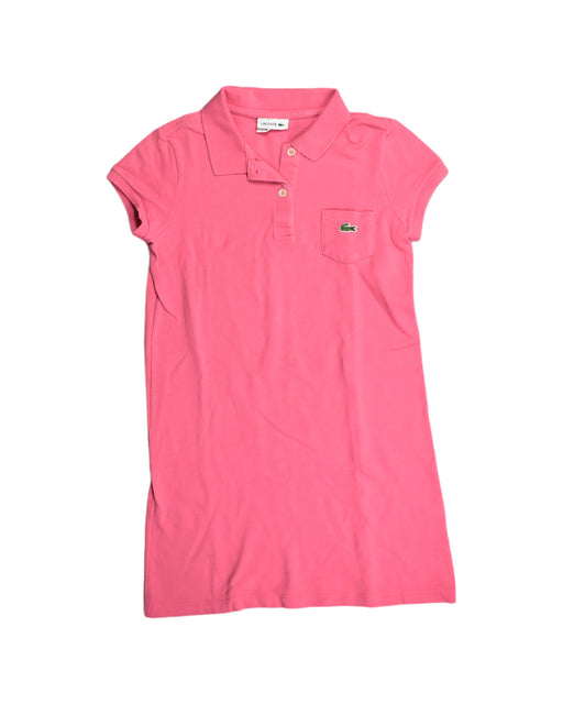 A Pink Short Sleeve Dresses from Lacoste in size 10Y for girl. (Front View)