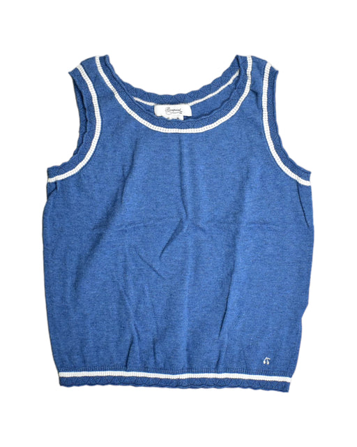 A Blue Sleeveless Tops from Bonpoint in size 14Y for girl. (Front View)