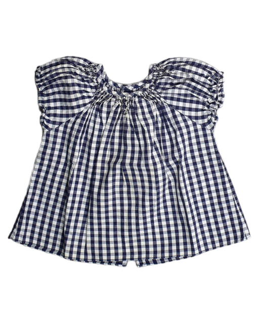 A Blue Short Sleeve Tops from Jacadi in size 6-12M for girl. (Front View)