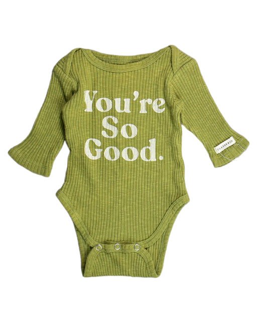 A Green Bodysuits from Claude & Co in size 0-3M for girl. (Front View)