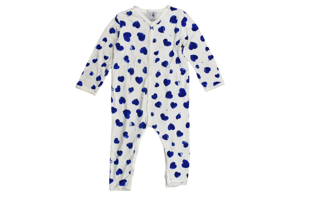 A White Jumpsuits from Petit Bateau in size 3T for girl. (Front View)