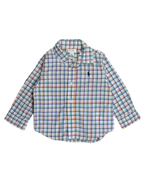 A Blue Long Sleeve Shirts from Ralph Lauren in size 12-18M for boy. (Front View)