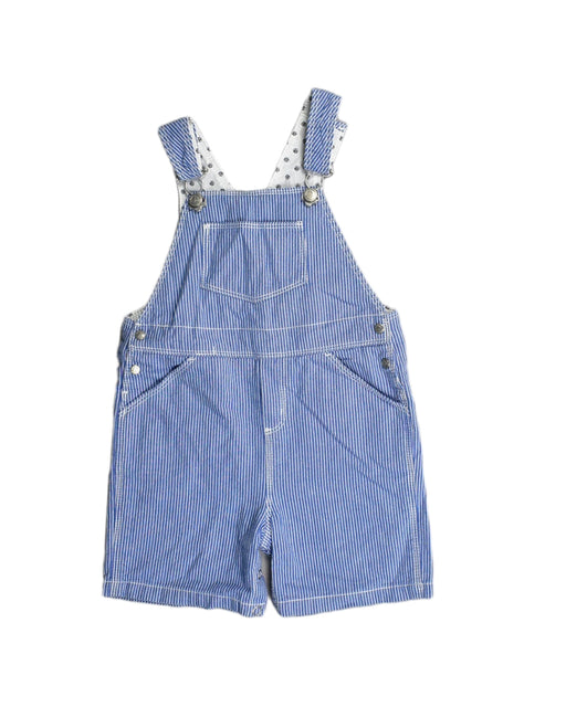 A Blue Overall Shorts from Petit Bateau in size 12-18M for boy. (Front View)