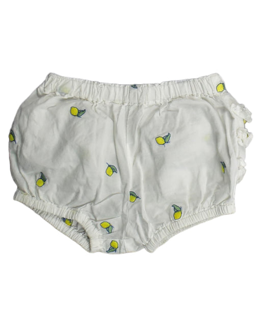 A White Bloomers from Gingersnaps in size 3-6M for girl. (Front View)