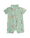 A Green Rompers from Elly in size 6-12M for boy. (Front View)