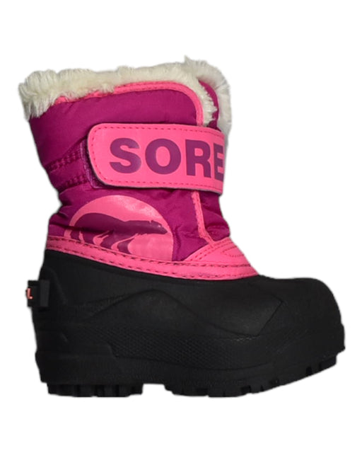 A Pink Winter Boots from Sorel in size 18-24M for girl. (Front View)