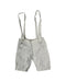 A White Overall Shorts from Tartine et Chocolat in size 12-18M for boy. (Front View)
