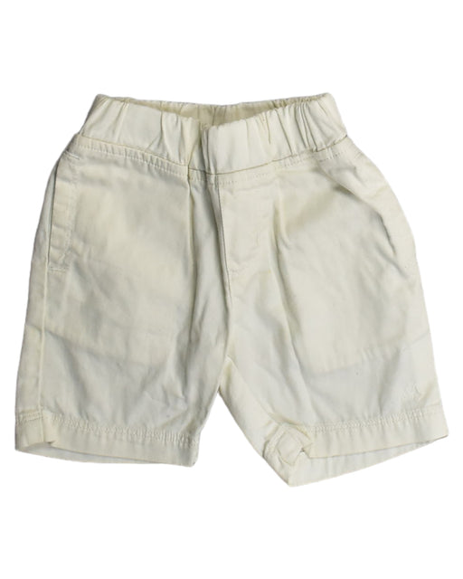 A White Shorts from Petit Bateau in size 18-24M for neutral. (Front View)