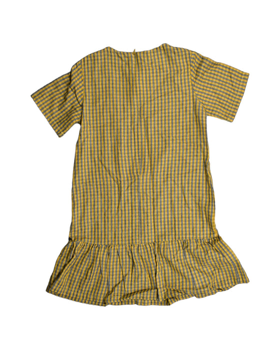 A Yellow Short Sleeve Dresses from Sea Apple in size 6T for girl. (Back View)