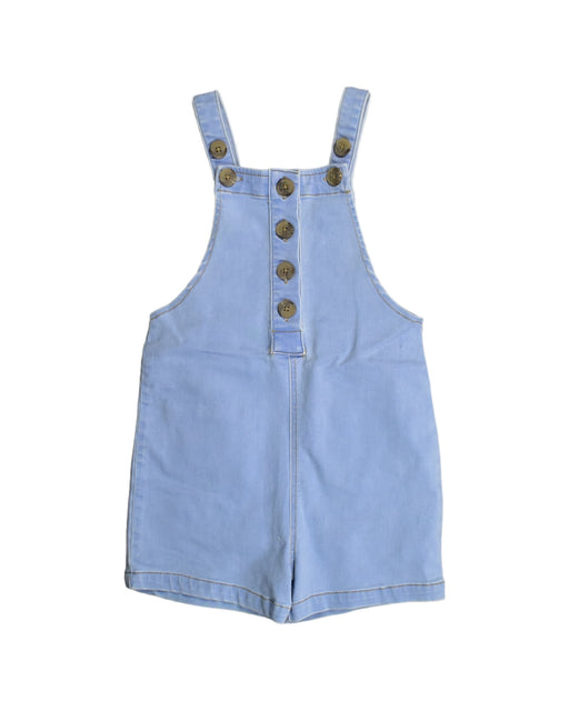 A Blue Overall Shorts from Seed in size 6T for girl. (Front View)