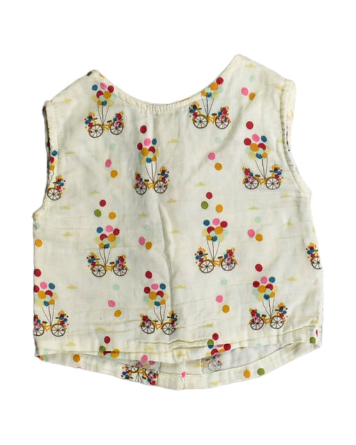 A Yellow Sleeveless Tops from Little Green Radicals in size 12-18M for girl. (Front View)