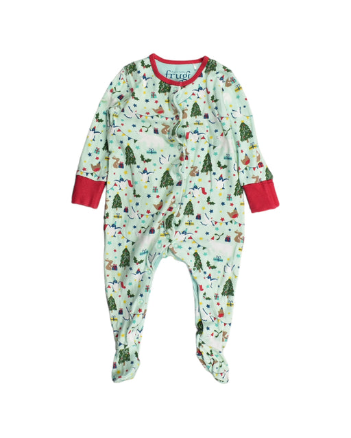 A Green Jumpsuits from Frugi in size 6-12M for neutral. (Front View)