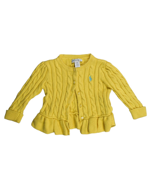 A Yellow Cardigans from Ralph Lauren in size 6-12M for girl. (Front View)