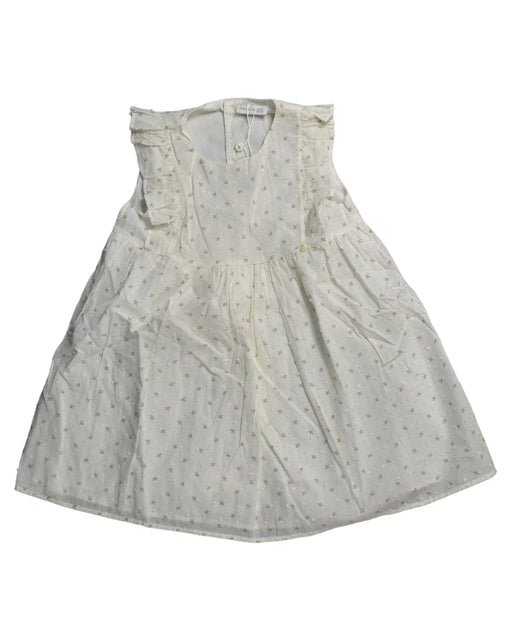 A White Sleeveless Dresses from Wedoble in size 18-24M for girl. (Front View)