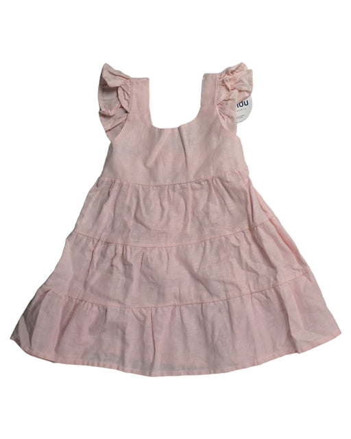 A Pink Sleeveless Dresses from Babidu in size 2T for girl. (Front View)