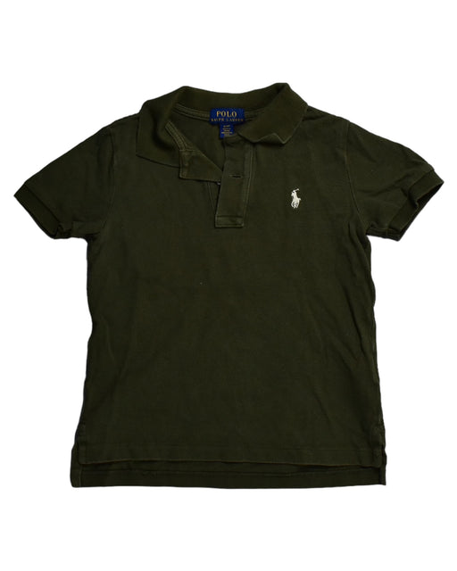 A Green Short Sleeve Polos from Polo Ralph Lauren in size 4T for boy. (Front View)