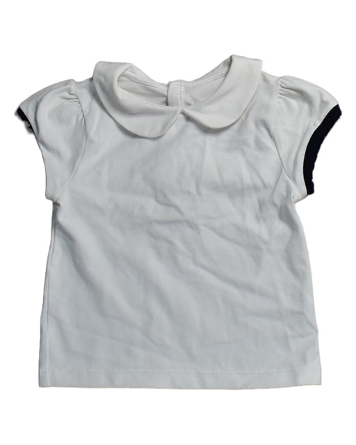 A White Short Sleeve Tops from Jacadi in size 18-24M for girl. (Front View)