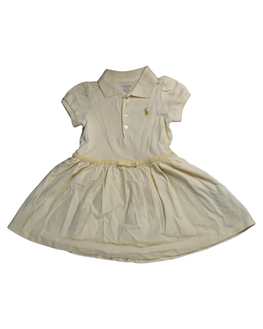 A Beige Short Sleeve Dresses from Ralph Lauren in size 6-12M for girl. (Front View)