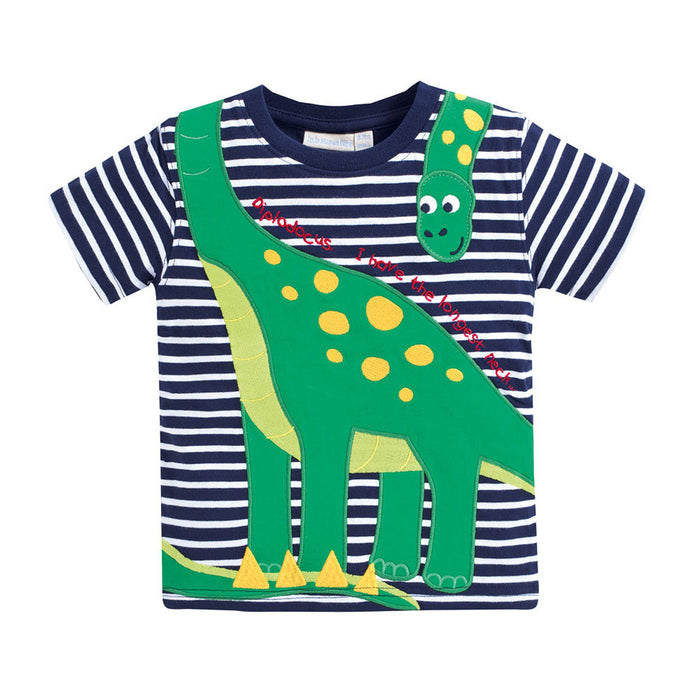 Jojo Maman Bébé Diplodocus Stripe T-Shirt 6M - 5T