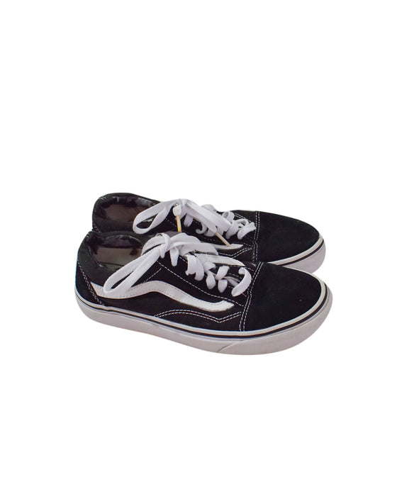 A Black Sneakers from Vans in size 10Y for neutral. (Back View)