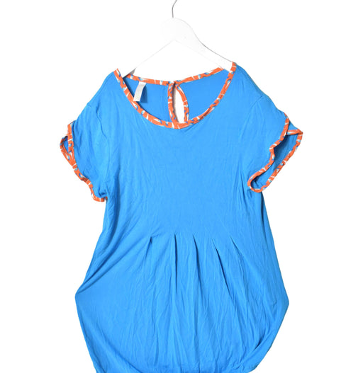 A Blue Short Sleeve Tops from Spring in size M for maternity. (Front View)