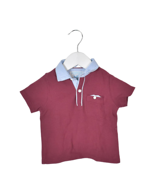 A Red Short Sleeve Polos from Gingersnaps in size 6-12M for boy. (Front View)