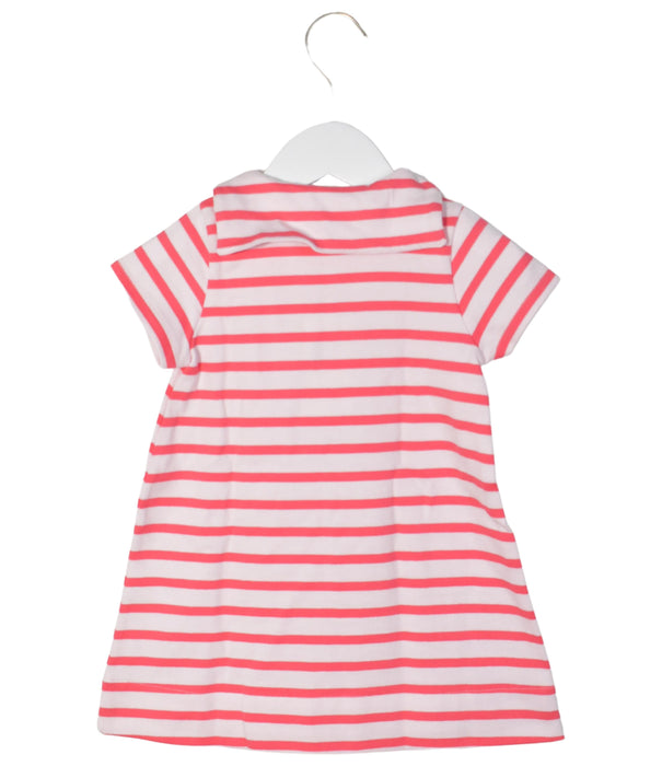 A Pink Short Sleeve Dresses from Petit Bateau in size 12-18M for girl. (Back View)