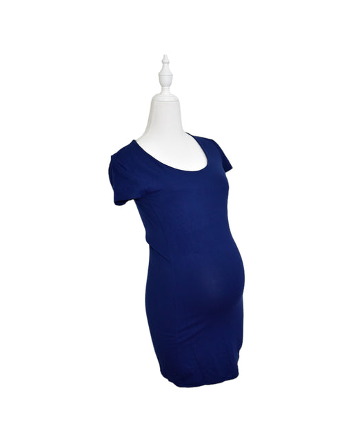 A Blue Short Sleeve Dresses from Isabella Oliver in size S for maternity. (Front View)