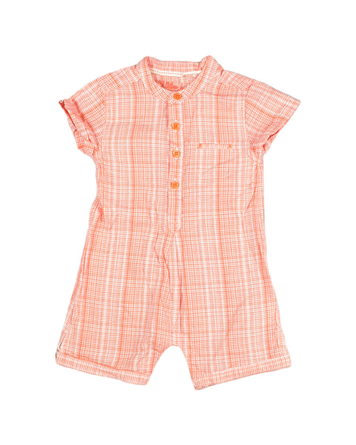 A Orange Rompers from Chateau de Sable in size 3-6M for girl. (Front View)