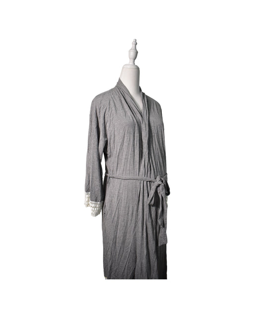 A Grey Sleepwear Bathrobes from Angel Maternity in size S for maternity. (Front View)