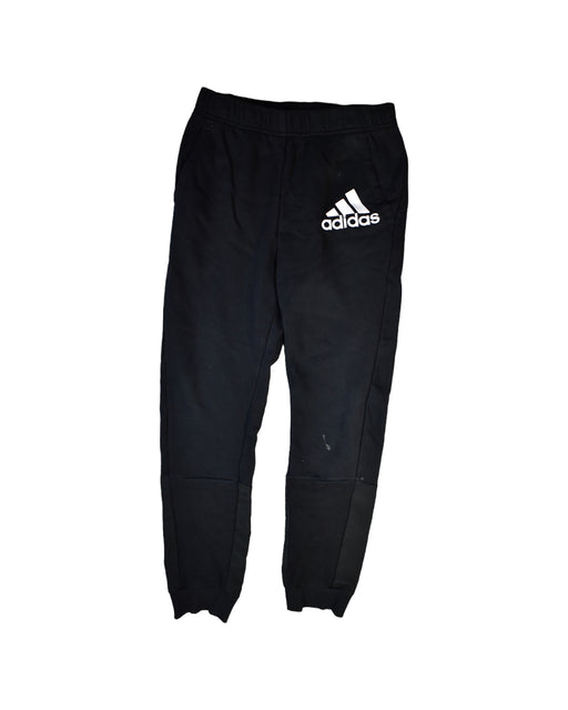 A Black Sweatpants from Adidas in size 11Y for boy. (Front View)