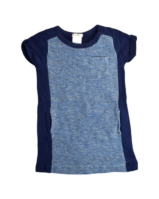 A Blue Short Sleeve Tops from Crewcuts in size 4T for girl. (Front View)