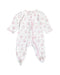 A White Onesies from Kissy Kissy in size Newborn for girl. (Front View)