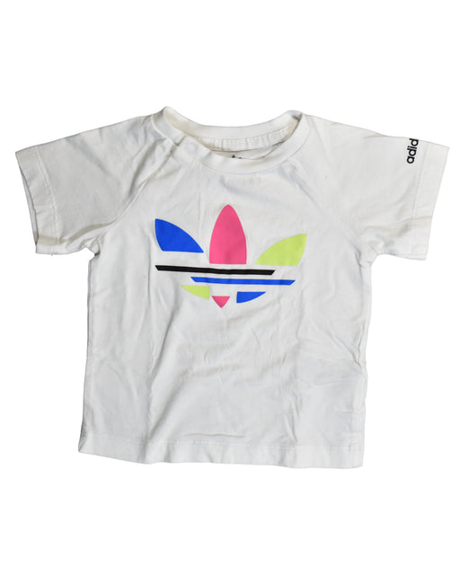 A White T Shirts from Adidas in size 6-12M for boy. (Front View)