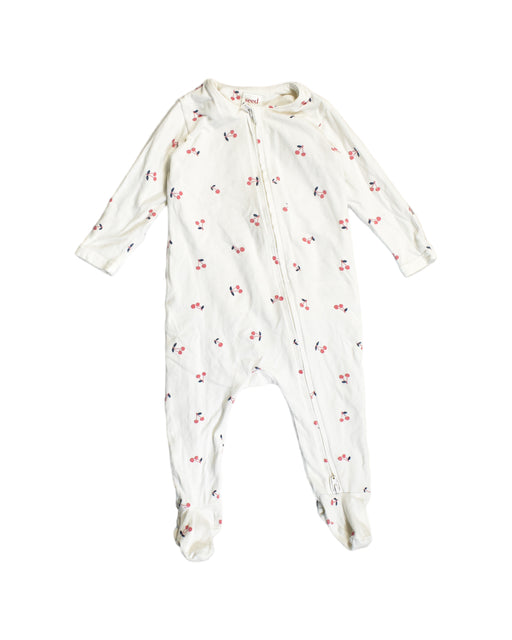 A White Jumpsuits from Seed in size 3-6M for girl. (Front View)