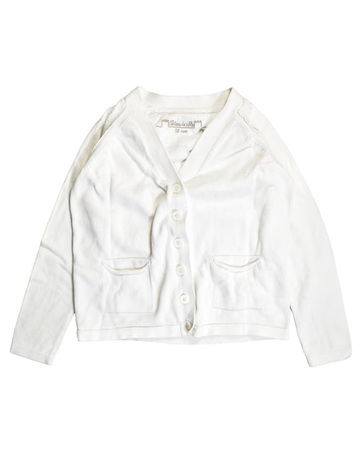 A White Cardigans from Chateau de Sable in size 10Y for girl. (Front View)