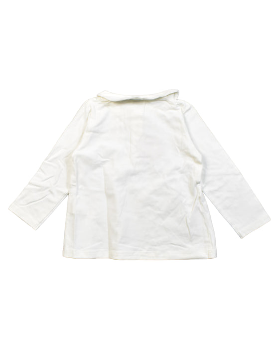 A White Long Sleeve Tops from Patachou in size 12-18M for girl. (Back View)