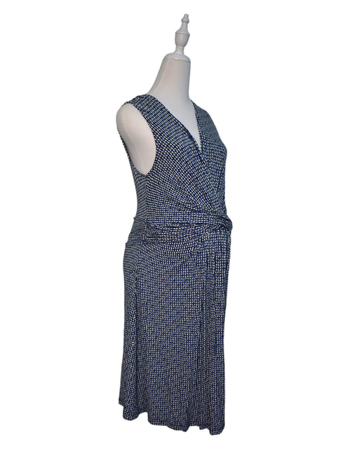 A Blue Sleeveless Dresses from Seraphine in size M for maternity. (Front View)