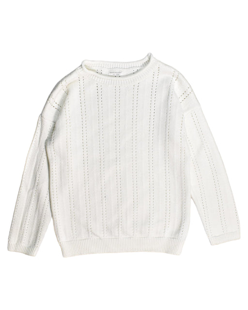 A White Knit Sweaters from Happyology in size 7Y for boy. (Front View)