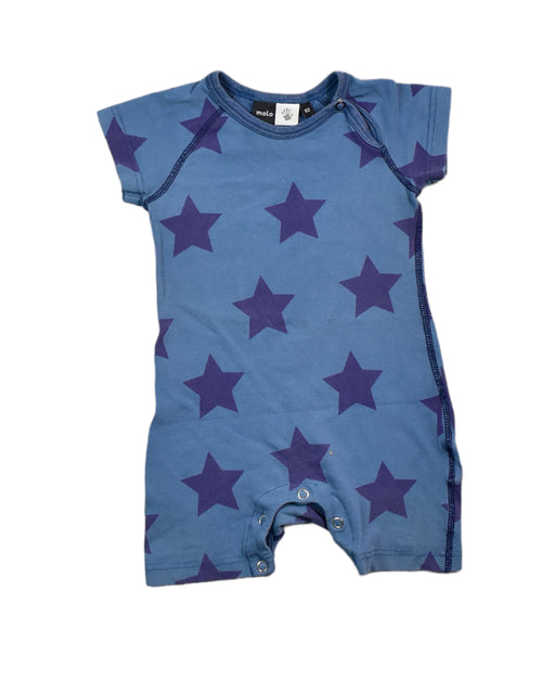 A Blue Rompers from Molo in size 0-3M for boy. (Front View)