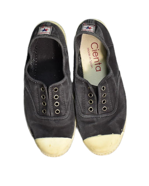 A Grey Slip Ons from Cienta in size 10Y for boy. (Front View)