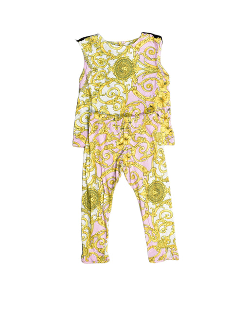 A Pink Pyjama Sets from Young Versace in size 3T for girl. (Front View)