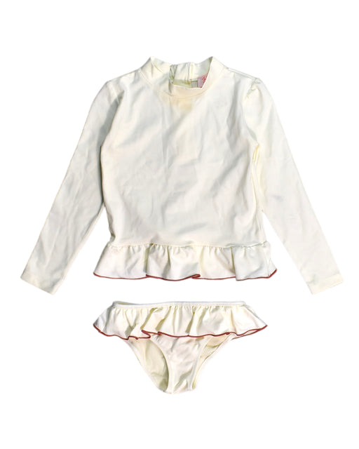 A White Swim Sets from Folpetto in size 2T for girl. (Front View)